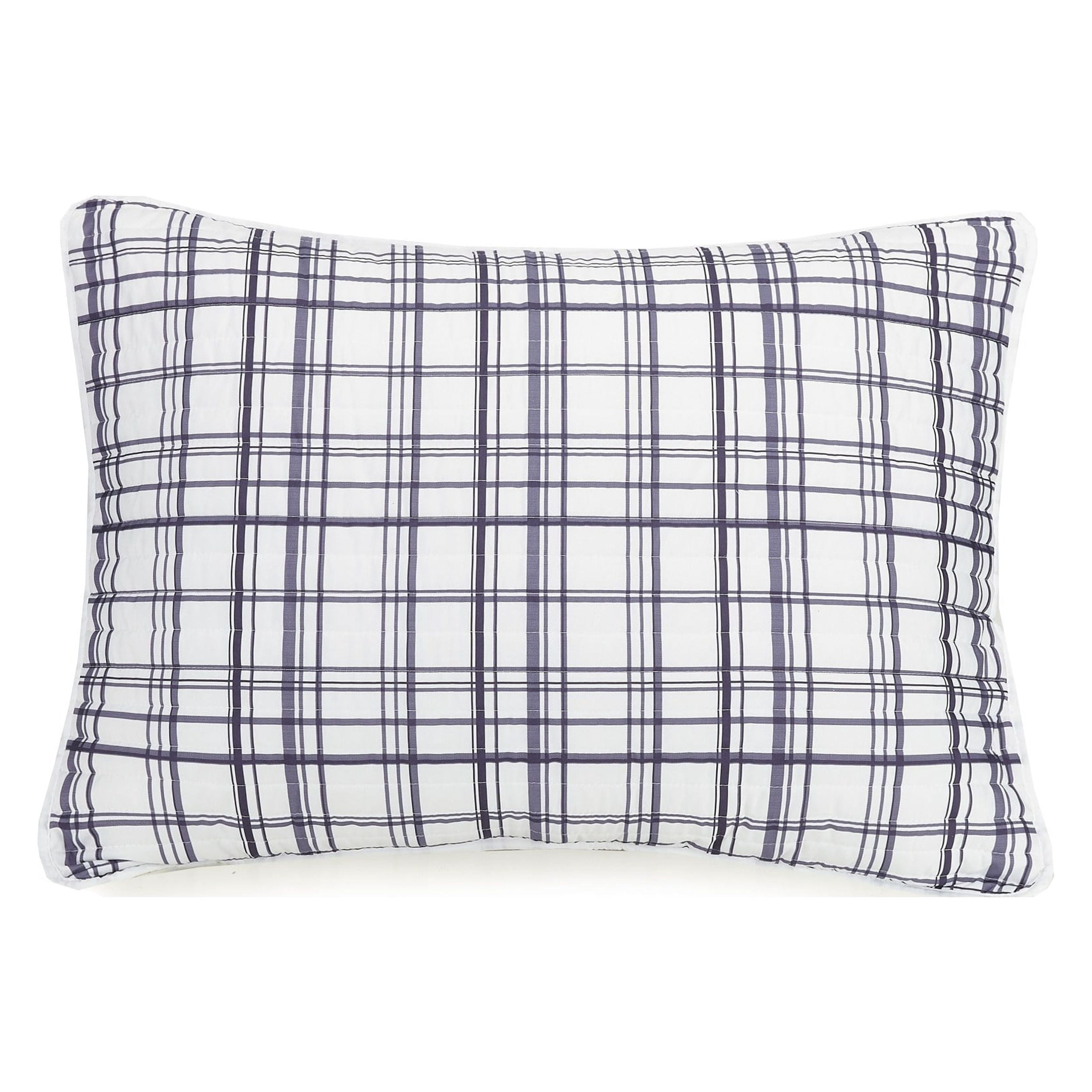 Urban Playground Kids and Teens Marquis Charcoal Plaid 3-Piece Quilt Set, Full/Queen