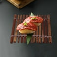 thumbnail image 6 of CRILSTYLEO Japanese Style Sushi Plate Decor Bamboo for Sashimi Serving Plate 1Pack, 6 of 6