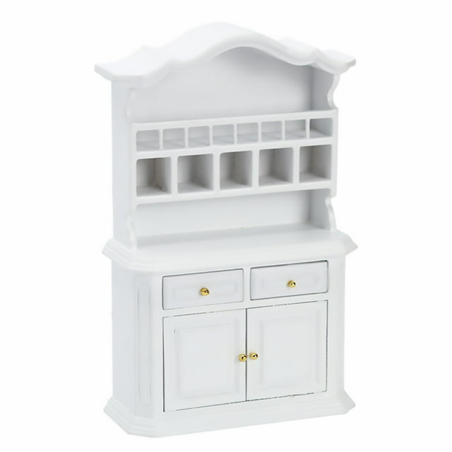 UPGRATOR 1PC Miniature Display Cabinet Wood Decoration Compact Design
