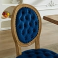 thumbnail image 6 of HQZX European Style Solid Wood Frame Luxury Dining Chairs with Nailhead Trim,Set of 2,Blue, 6 of 9