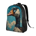 thumbnail image 2 of Honeii Blue Watercolor Duck Print Laptop Backpack for Work, College, Travel, Daily Backpacks for Men Women, Sport Rucksack,Computer Bag, 2 of 8