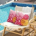 thumbnail image 2 of Outdoor Pillow Covers 16x16 Inch Set of 2 Pink Yellow Flower Decorative Waterproof Summer Outdoor Valentines Pillow Covers for Patio Funiture Garden Couch 168J16, 2 of 6