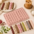 thumbnail image 4 of 20 Cavity Long Strip Silicone Chocolate Mold 20x12cm Non Stick Flexible Tray For Candy Soap Crayon Homemade Baking Craft, 4 of 5