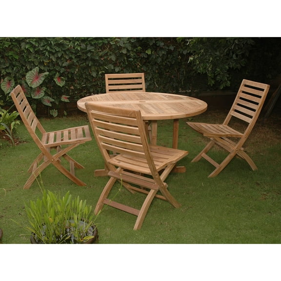 Anderson Teak Andrew 5 Piece Round Patio Dining Set