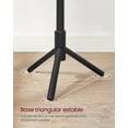 thumbnail image 4 of Perchero de Madera Maciza, 3 Alturas Ajustables, 47 x 47 x 175 cm, Ropa, Sombrero, Salón, Dormitorio, Oficina, Negro, 4 of 8