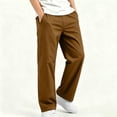 thumbnail image 2 of ZBSOKO Boys Pull On Pants Straight Leg Solid Color Casual Pant with Side Pockets Elastic Waist Open Bottom Trousers for Teen 5-14 Years, 2 of 7