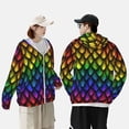 thumbnail image 3 of Rocae Dragon Scales Print Breathable Sun Protection Hoodie Quick-Dry Lightweight Long Sleeve Hoodie Unisex Running Sports Shirt XX-Large, 3 of 9