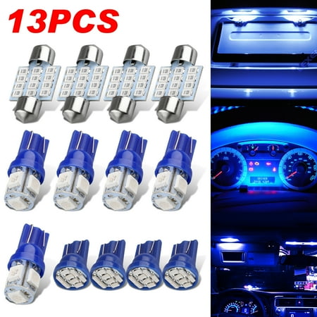 Firebird Glove Box EEEkit (13 Pieces) Blue LED Lights Interior Package and Blue LED License Plate Kit for Car Dome, Map, Door, Glove Box, License Plates ()