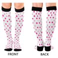 thumbnail image 4 of FORMRS Womens Knee High Socks Casual Long Thick Travel Daily Wear, 1 Pair, Purple Polka Dots, 4 of 6
