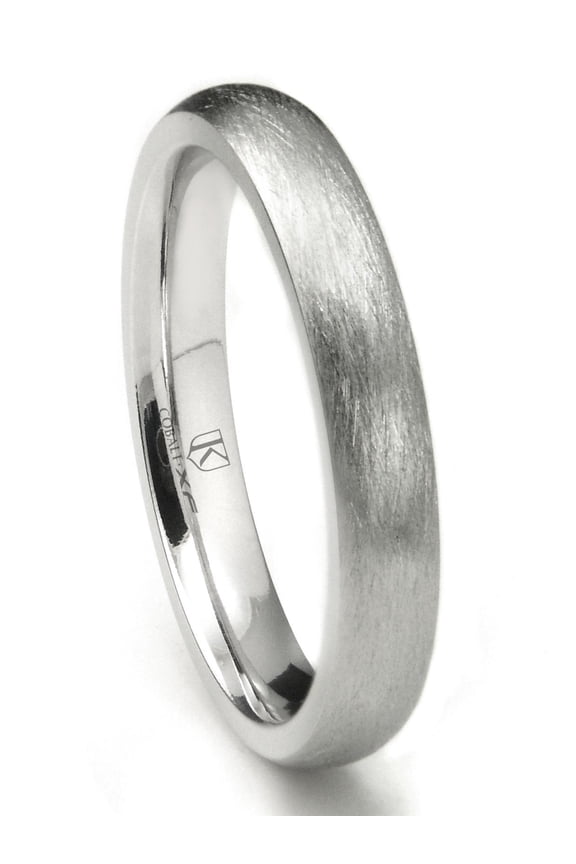 Cobalt Xf Chrome 4MM Italian Di Seta Finish Dome Wedding Band Ring Sz 14.0