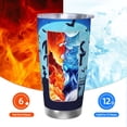thumbnail image 6 of Cauagu Halloween Trick Or Treat Pattern 20oz Tumbler,Stainless Steel Vacuum Insulated Tumbler with Lid Insulated Coffee Mug Thermal Cup with Splash Proof Sliding Lid-Straw Three-piece Set, 6 of 8