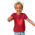thumbnail image 2 of Penkiiy Toddler Kids Boys Girls Fashion Cute Round Neck Print Short Sleeve Top 7-8 Years Red, 2 of 6
