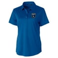 thumbnail image 2 of Women's-Cutter & Buck  Blue San Jose Earthquakes Prospect Eco Textured Stretch Recycled Polo, 2 of 3