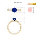 thumbnail image 5 of ANGARA Lab Grown 1.2 Ct Blue Sapphire Engagement Ring for Women in 14K Yellow Gold (Size-6.5mm) | September Birthstone, Anniversary, Jewelry Gift for Women | Lab-Grown Blue Sapphire Ring, 5 of 8