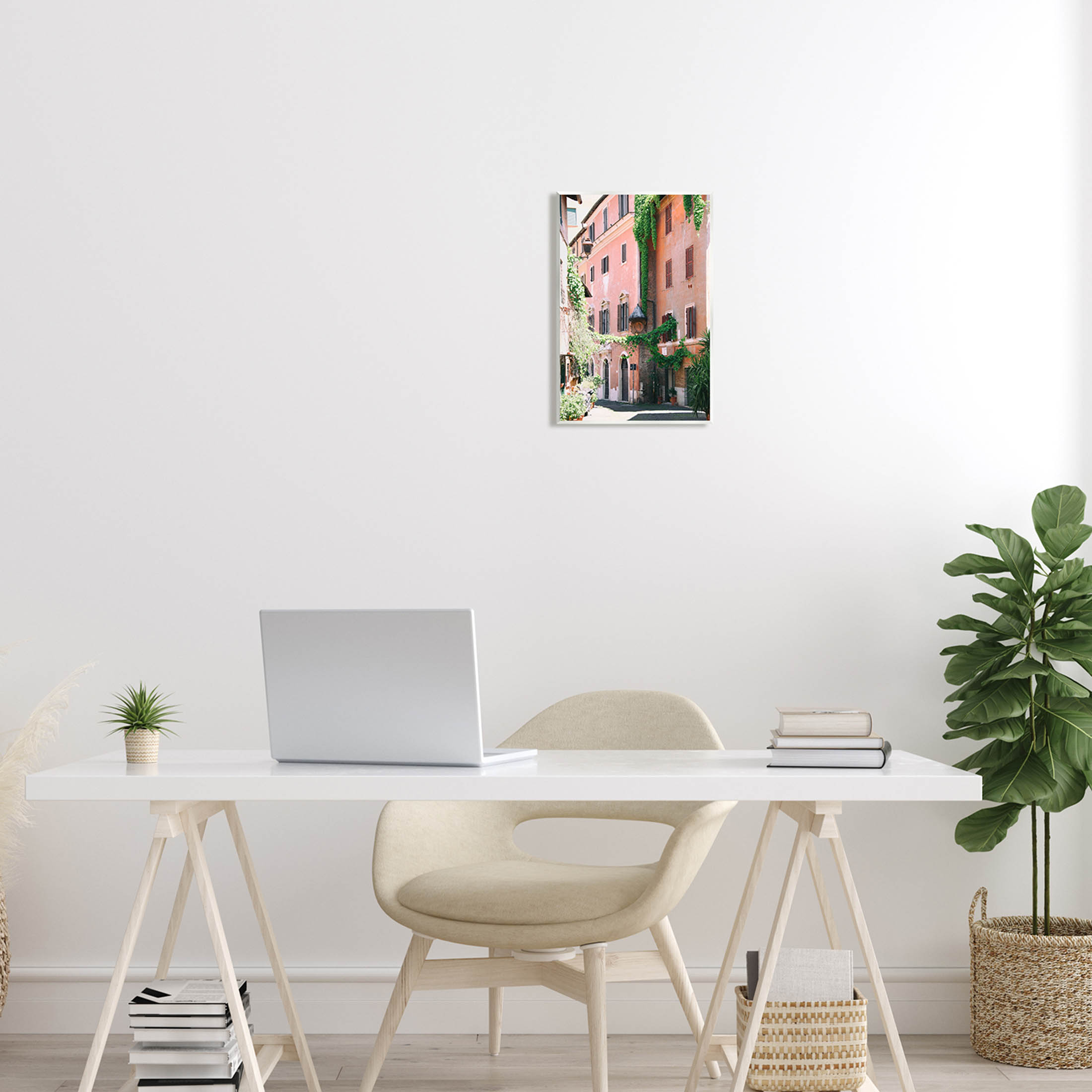 Neighborhood Ivy Vines Architecture Town & City Photograph Unframed Art Print Wall Art