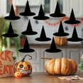 thumbnail image 5 of 12 Pack Halloween Black Witch Hats Hanging Witch Hat with Nylon Fishing Line for Halloween Costume Yard Outside Inside Floating Witch Hat Decoration, 5 of 6