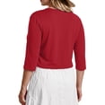thumbnail image 6 of Gleelist Plus Size Cropped Cardigan Bolero Shrug For Dresses 3/4 sleeve Oversized Lightweight Cardigan Sweaters For Women XL-5XL, 6 of 6