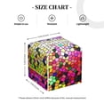 thumbnail image 3 of Uemuo Colorful Tie Dye Stained Glass 3 Tissue Box Cover Holder, Square with Bottom Belt - PVC Leather Decorative Organizer for Tabletop, Bathroom, Car, Office, 3 of 8