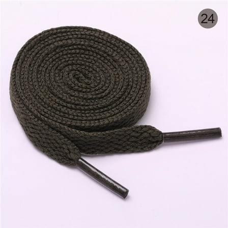 Zhuge 2 Pair Flat Shoe laces 8mm Wide Shoelaces for Athletic Running Sneakers Shoes Boot Strings-A24