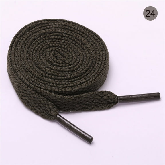 Zhuge 2 Pair Flat Shoe laces 8mm Wide Shoelaces for Athletic Running Sneakers Shoes Boot Strings-A24