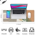 thumbnail image 5 of Long Mouse Pads for Desk,Orange Boho Geometric and Plant Pattern Desk Mats on Top Of Desks, Desk Mouse Pad Extra Large with 3mm Non-Slip Base and Stitched Edge for Gaming,Office,Work,Home 31.5"x11.8", 5 of 6
