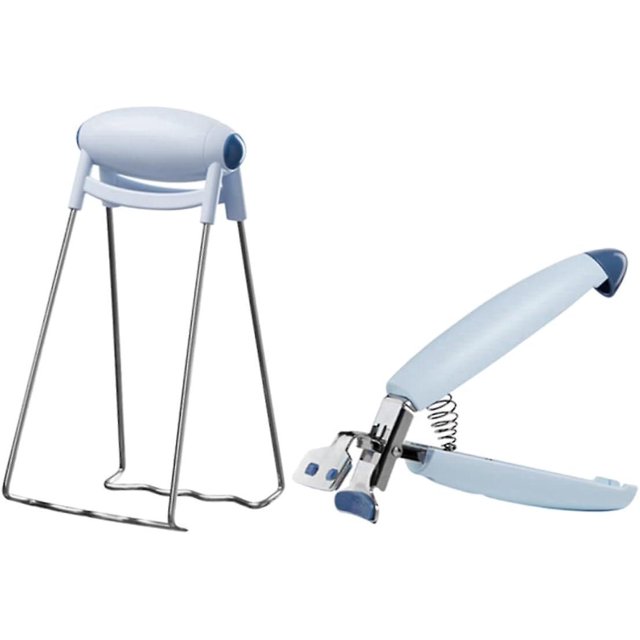Juego de Clips para Tazones BRI Mini de Acero Inoxidable Azul 2 Piezas