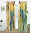 thumbnail image 2 of Two Parrots Watercolor Blackout Curtains for Living Room Bedroom 55W x 72/84L Insulated Window Drapes 2 Panels, 2 of 6
