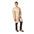 thumbnail image 3 of Saris and Things Or avec Argent Sherwani Intérieur pour Hommes. Ce Produit Est Fait sur Commande., 3 of 4