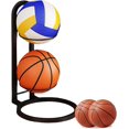 thumbnail image 3 of HELIAHOO Vertical Ball Storage Rack, Metal Basketball Holder, Multi-Layer Ball Display Rack Stand, Sports Equipment Organizer for Basketball Football Volleyball CJ915-99951, 3 of 7