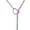 Colorful Heart, variant on Monebena Heart Slip Chain Necklaces for Women,Stainless Steel O-Ring Adjustable Lariat Heart Y-Necklace,Punk Cuban Choker Necklace for women