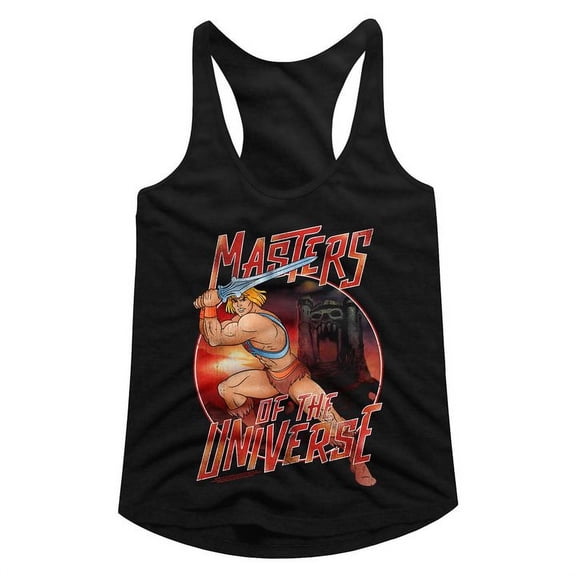Masters Of The Universe Metal Of The Universe Black Women's Racerback Tank Top