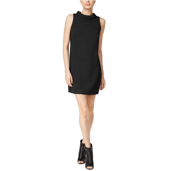 Kensie Womens Textured Dots Shift Dress, Negro, XS