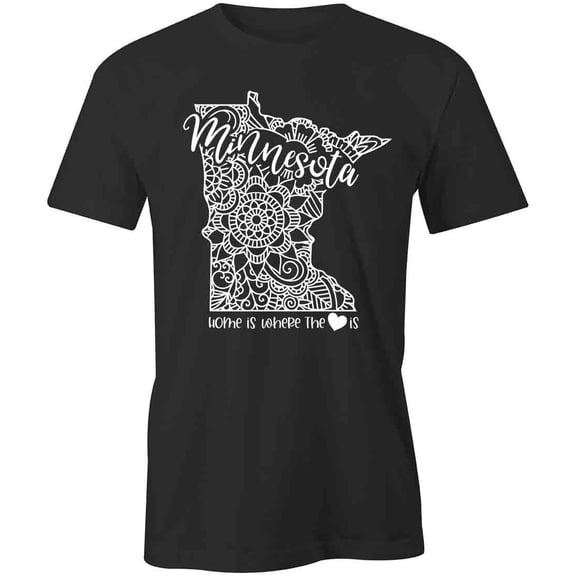 Home Is Where The Heart Is - Minnesota T-Shirt | White Tee Gift