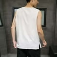 thumbnail image 4 of Aayomet Débardeur Basique pour Hommes et Été Décontracté Sans Manches Col Rond Imprimé Style Raglan (Blanc, L), 4 of 4