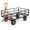 Black,Orange, variant on Heavy Duty 500-1400 lbs Steel Garden Cart - 10" All-Terrain Wheels, Removable Mesh Sides, 180° Rotating Handle, Versatile Outdoor Utility Wagon for Lawn, Yard, Farm, Warehouse