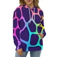 thumbnail image 4 of Colorful Neon Animal Print Pattern 3D Print Hoodie Men Women Autumn Thin Pullover Sweatshirt Vintage Streetwear Tops, 4 of 6