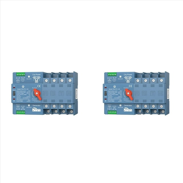 2X Interruptor de Transferencia Automática de Doble Potencia ATS para Generador o Energía Fotovoltaica A Generador de Conmutación de Energía de la Ciudad 125 A 4P