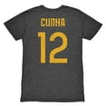 thumbnail image 3 of Men's 1863FC Matheus Cunha Heather Black Wolverhampton Wanderers Player Name & Number Twisted Tri-Blend Slub T-Shirt, 3 of 3