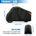 thumbnail image 2 of Cubierta de motocicleta de 96.46" de longitud, cubierta universal impermeable para exteriores, protección contra la lluvia, el polvo y el sol, 2 of 7