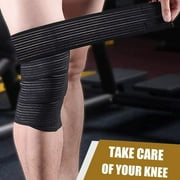 (2 Pack) 1 Pair Elastic Knee Brace Compression Bandage Straps Wraps Support for Legs Pain Relief Knee Pad Sleeve for Women Men Running Basketball Tennis Soccer Football