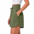 thumbnail image 3 of Women's High Waisted Yoga Shorts with Zipper Pockets, Loose Fit Drawstring Athletic Shorts for Women, Quick Dry Breathable Casual Workout Running Lounge Shorts for Gym Hiking Travel, 3 of 8