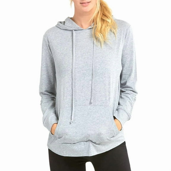 Women’s Pullover Hoodie with Packets Lightweight Cotton Blend Drawstring Pull-On Hooded Sweatshirt S-3XL Regular & Plus Size Casual Comfort Lady Womenswear Activewear