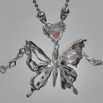thumbnail image 2 of Collar con colgante de mariposa Kpop Y2K para mujer, cadena de clavícula de cristal coreano Egirl Punk Heart Grunge, joyería de moda, regalos de fiesta, 2 of 4