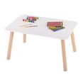 thumbnail image 2 of Mesa Rectangular Y Banco Circular Color Blanco Para Niños, 2 of 4