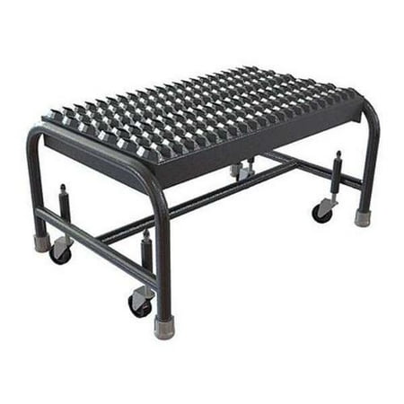 TRI-ARC WLAR001244 Mobile Step Stand,Aluminum,Ribbed,24inW G0979496