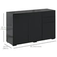 thumbnail image 3 of HOMCOM Kitchen Sideboard with Push-Open Drawers and Storage Cabinets, 3 of 10