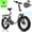 White, variant on 750W 1200W Folding Electric Bike for Adults, 48V 10Ah Removable Battery, 16" Fat Tire Ebike, Dual Disc Brakes & Front Suspension, UL 2849, Black