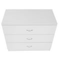 UBesGoo Modern White 3 Drawer Dresser Bedroom White Finish