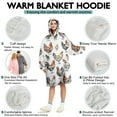 thumbnail image 5 of Wearable Oversized Blanket,Colorful Chicken Pattern Wearable Blanket Hoodie for Adults,Cozy Hooded Blankets with Super Pockets,Super Warm Fuzzy Pullover for Women & Men, 5 of 6