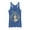 Royal Blue Heather, variant on Women's Aladdin Jasmine Ornate Frame  Racerback Tank Top Black Heather Small